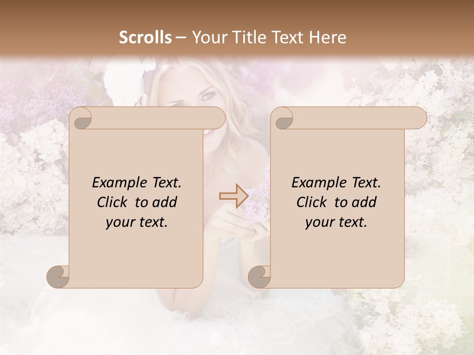 Bouquet Wedding Female PowerPoint Template