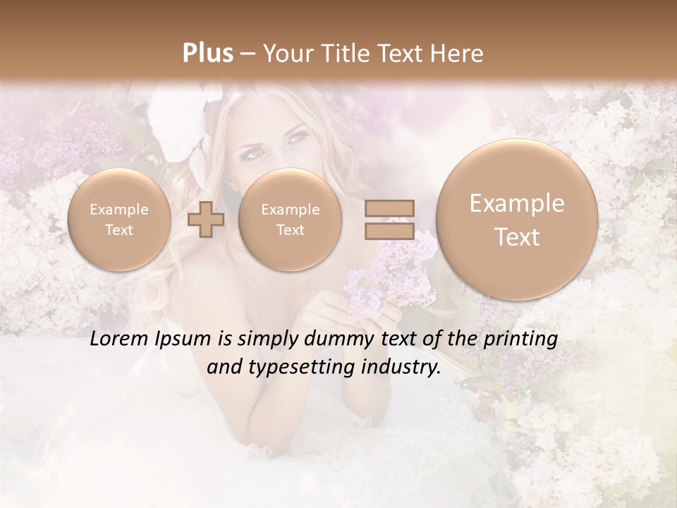Bouquet Wedding Female PowerPoint Template
