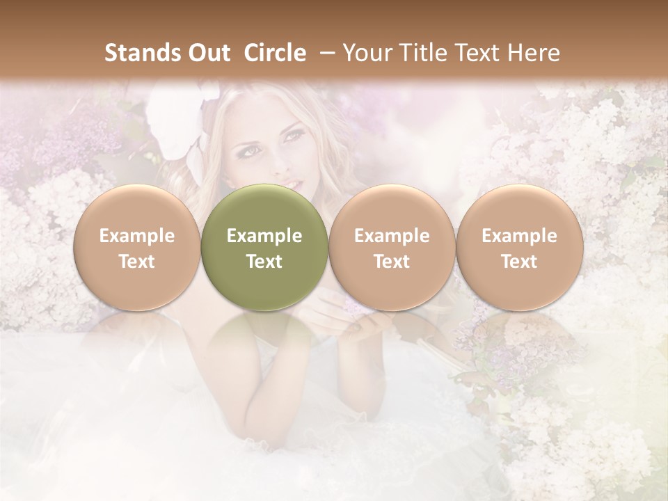 Bouquet Wedding Female PowerPoint Template
