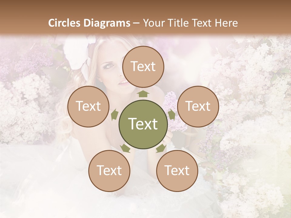 Bouquet Wedding Female PowerPoint Template