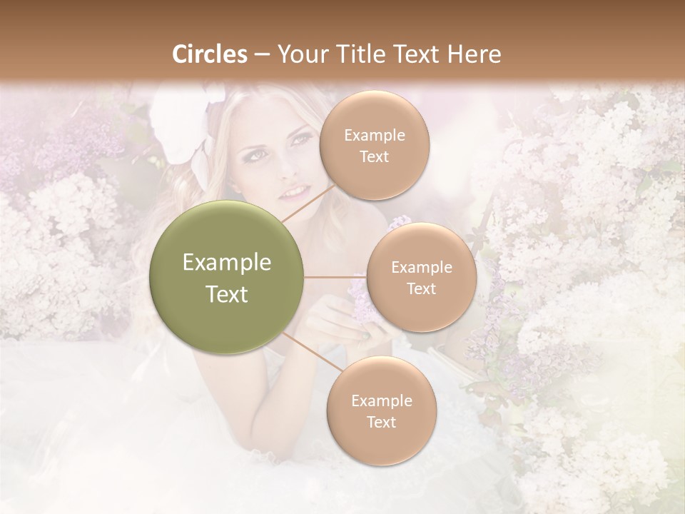 Bouquet Wedding Female PowerPoint Template