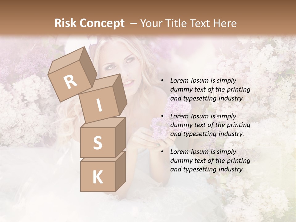 Bouquet Wedding Female PowerPoint Template