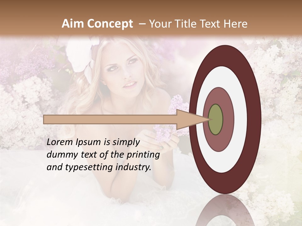 Bouquet Wedding Female PowerPoint Template