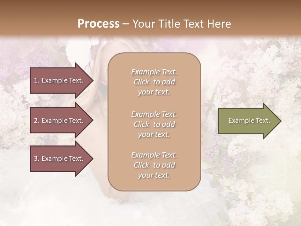Bouquet Wedding Female PowerPoint Template