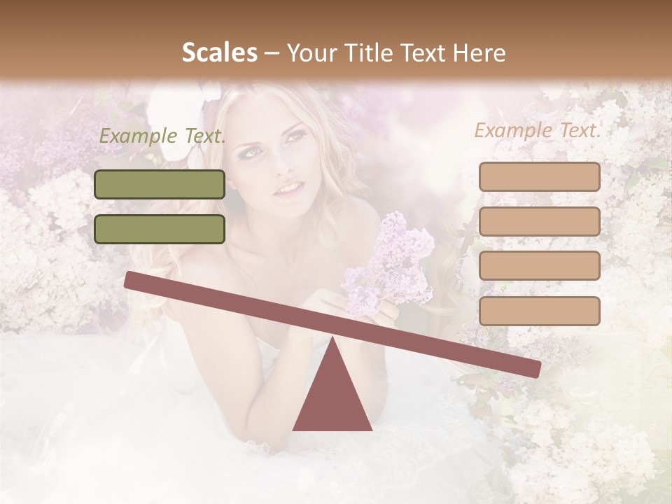 Bouquet Wedding Female PowerPoint Template