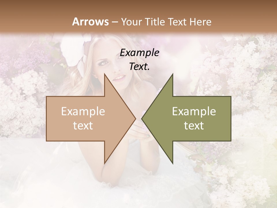 Bouquet Wedding Female PowerPoint Template