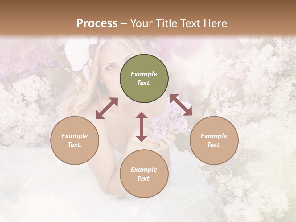 Bouquet Wedding Female PowerPoint Template