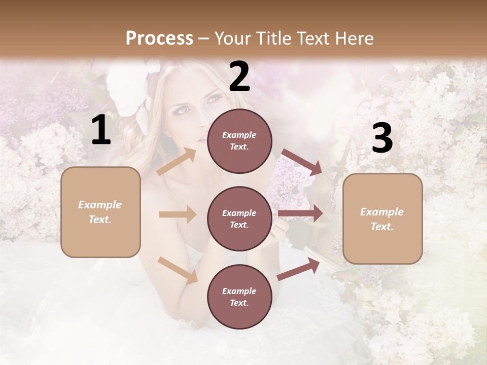 Bouquet Wedding Female PowerPoint Template