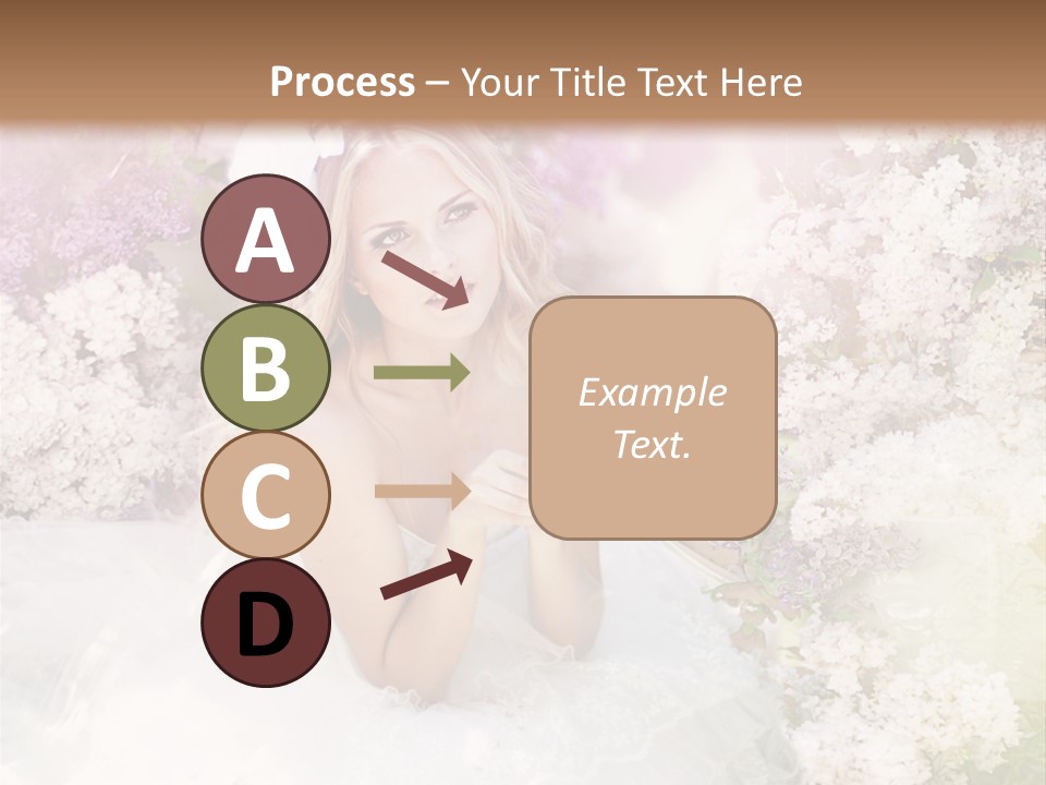 Bouquet Wedding Female PowerPoint Template