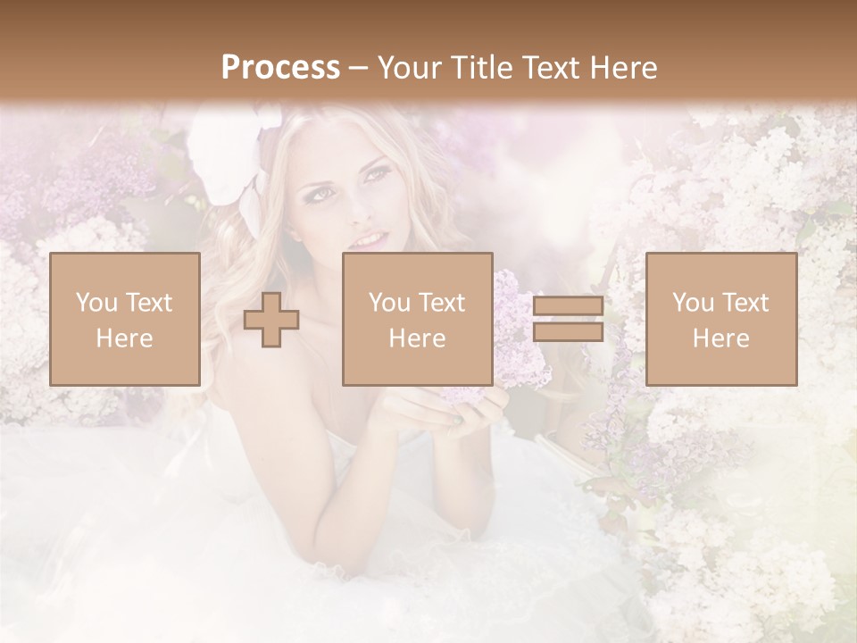 Bouquet Wedding Female PowerPoint Template