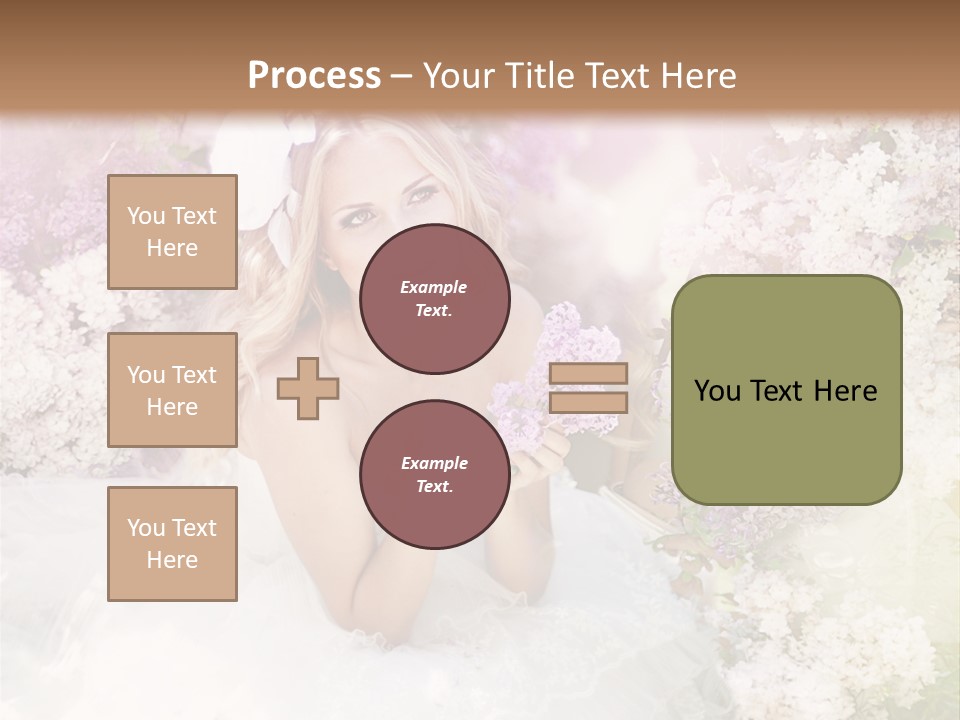 Bouquet Wedding Female PowerPoint Template