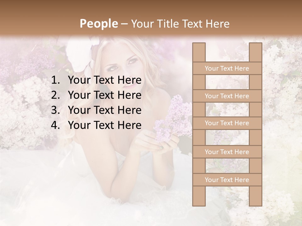 Bouquet Wedding Female PowerPoint Template