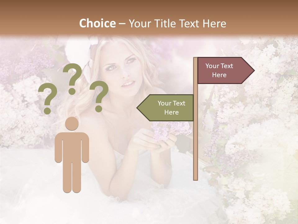 Bouquet Wedding Female PowerPoint Template