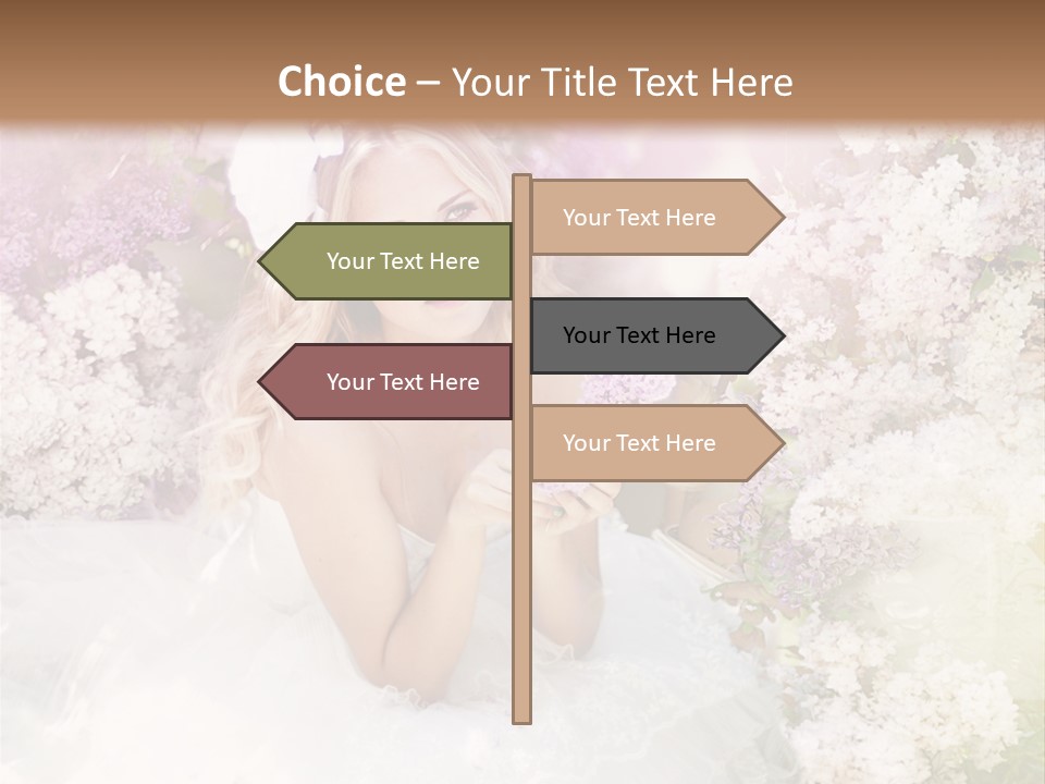 Bouquet Wedding Female PowerPoint Template