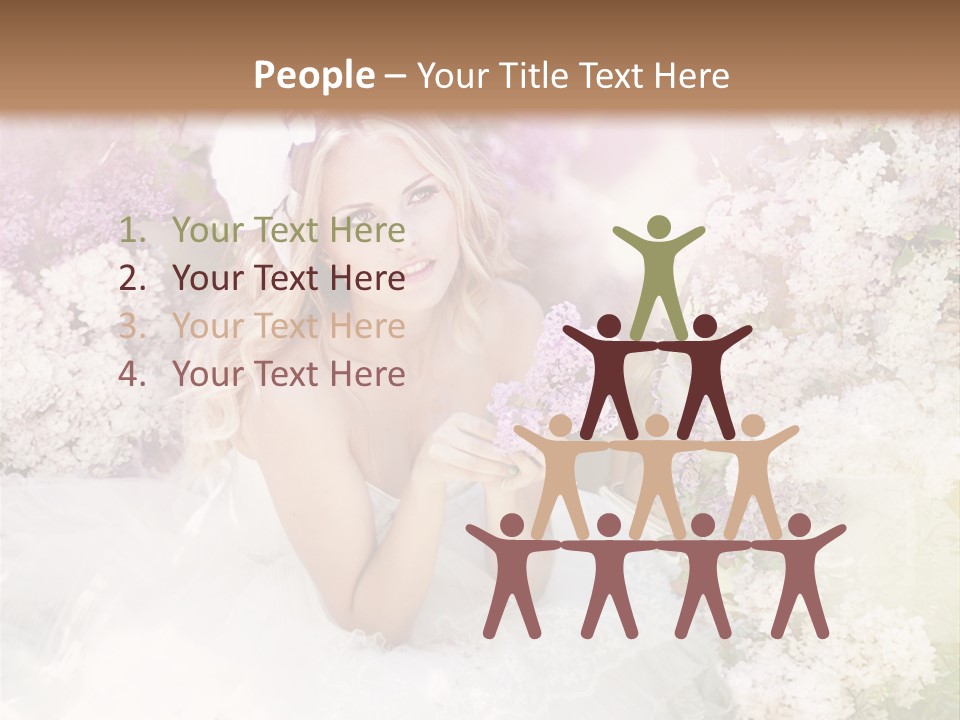 Bouquet Wedding Female PowerPoint Template