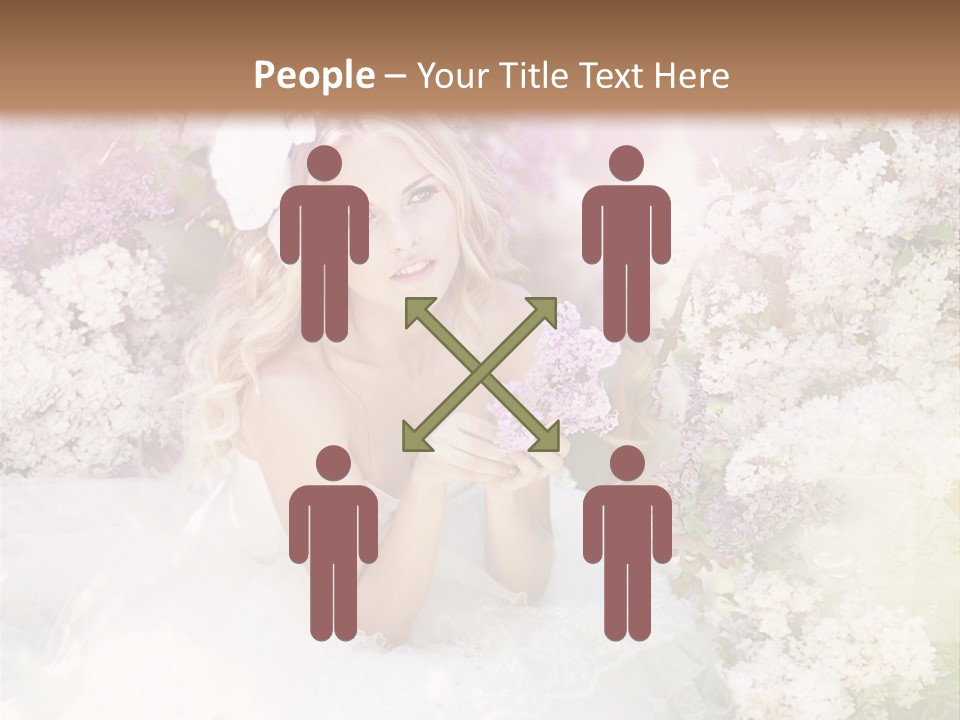 Bouquet Wedding Female PowerPoint Template