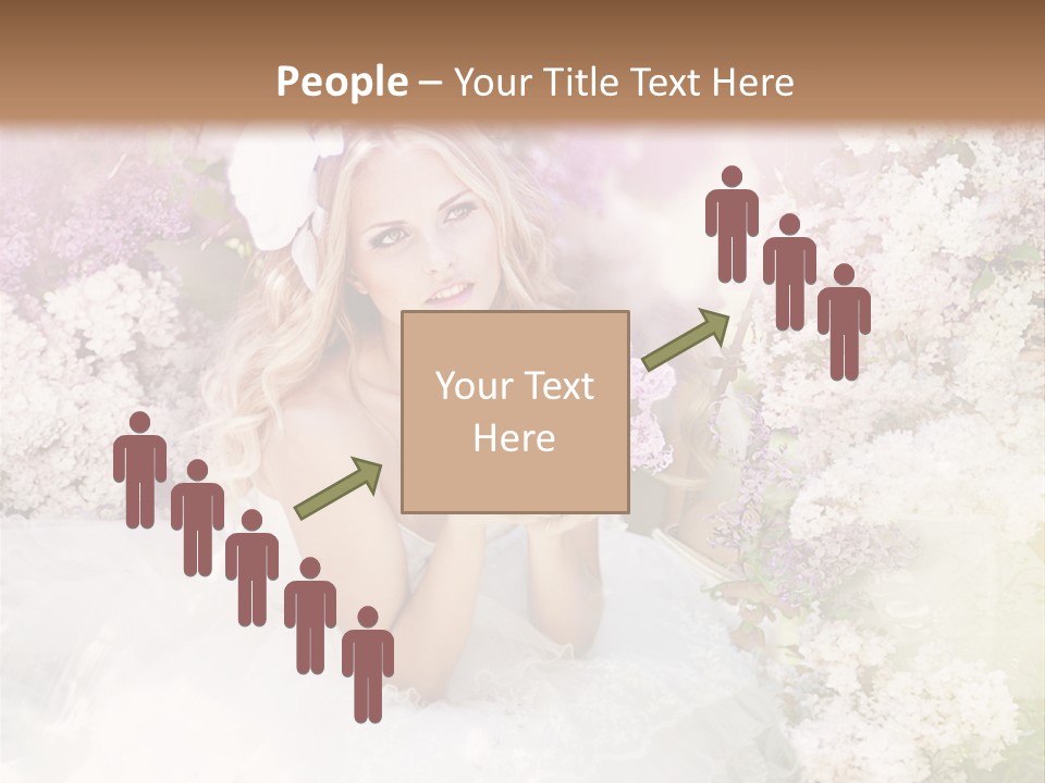 Bouquet Wedding Female PowerPoint Template