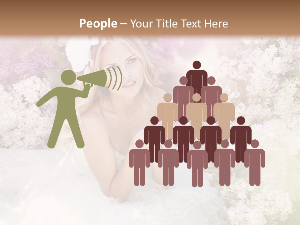 Bouquet Wedding Female PowerPoint Template