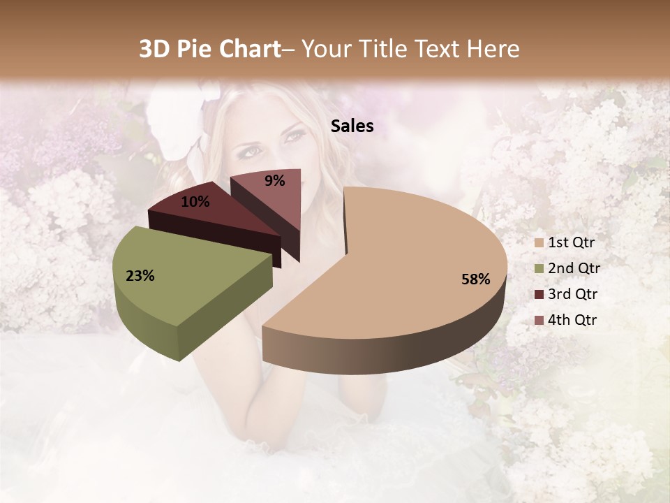 Bouquet Wedding Female PowerPoint Template