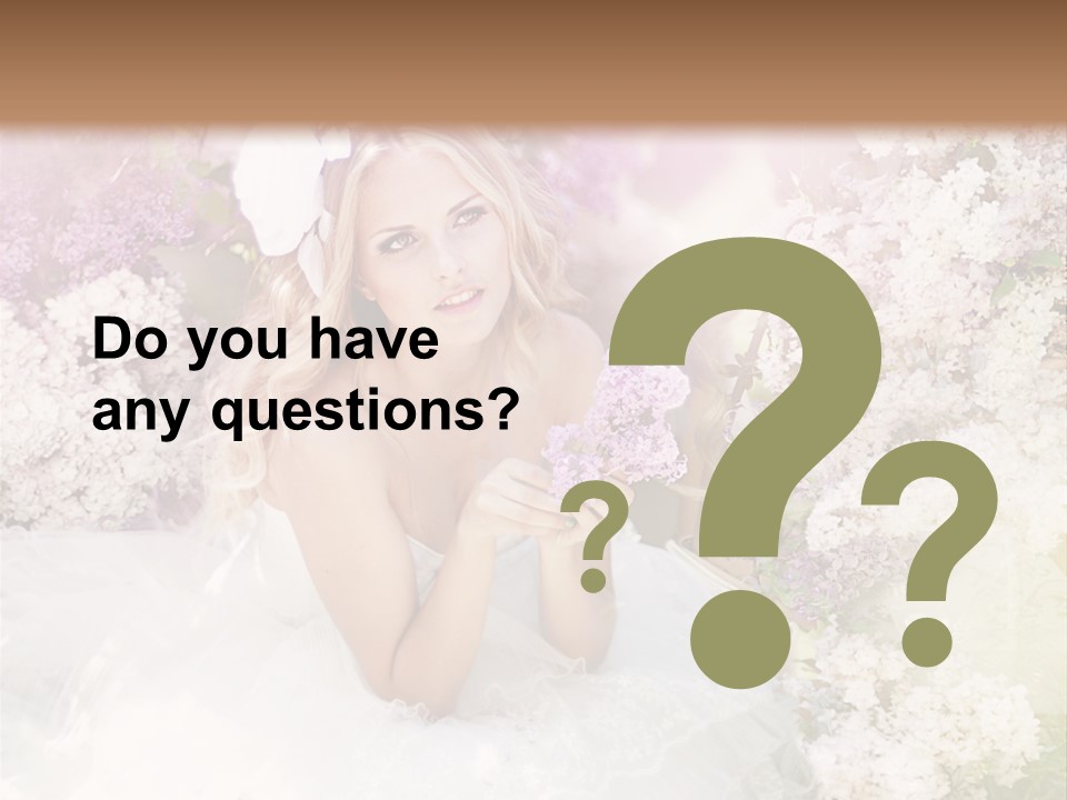Bouquet Wedding Female PowerPoint Template