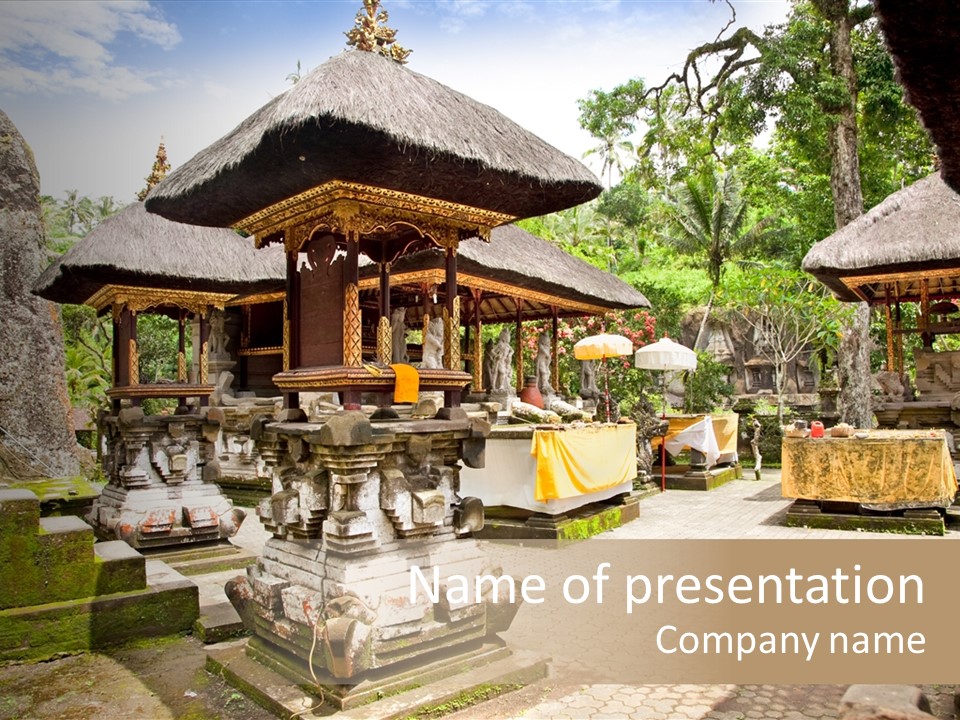 Traditional God Gunung PowerPoint Template