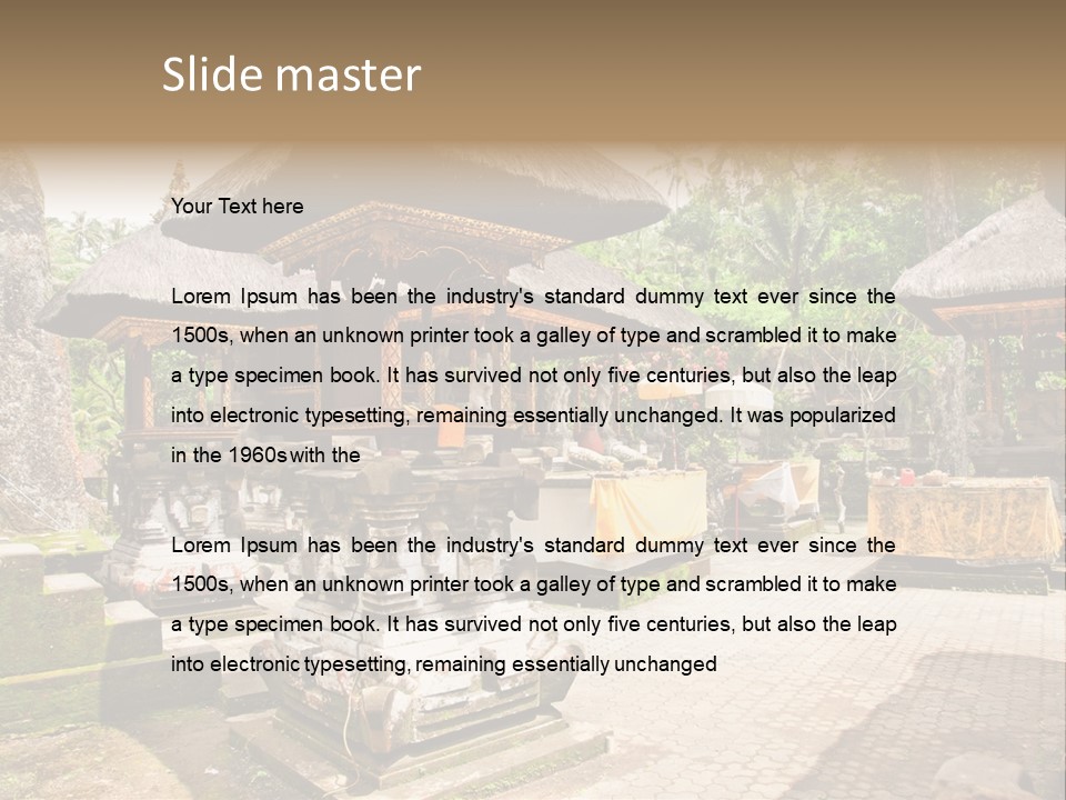 Traditional God Gunung PowerPoint Template