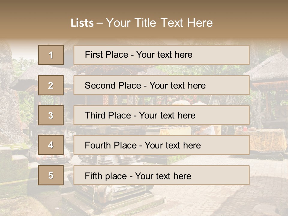 Traditional God Gunung PowerPoint Template