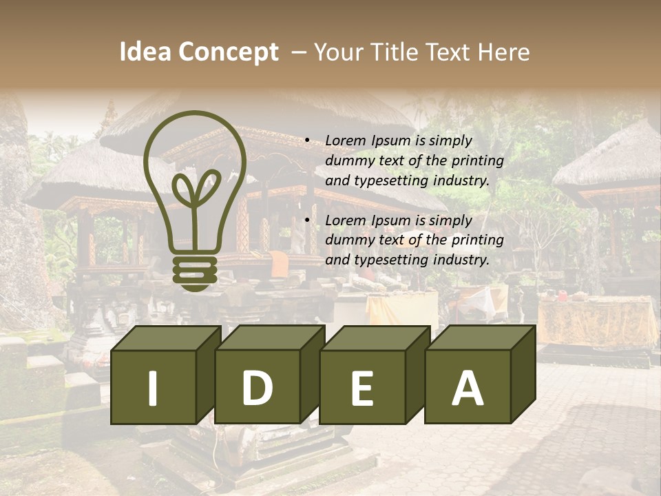 Traditional God Gunung PowerPoint Template