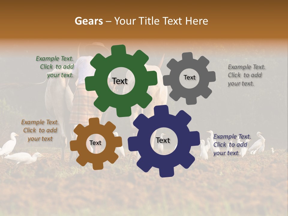 Ocean Morning Arable Land PowerPoint Template
