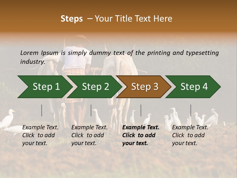 Ocean Morning Arable Land PowerPoint Template