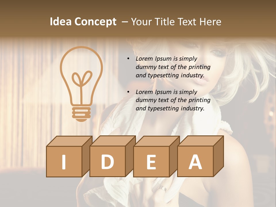 Portrait Model Sexy PowerPoint Template