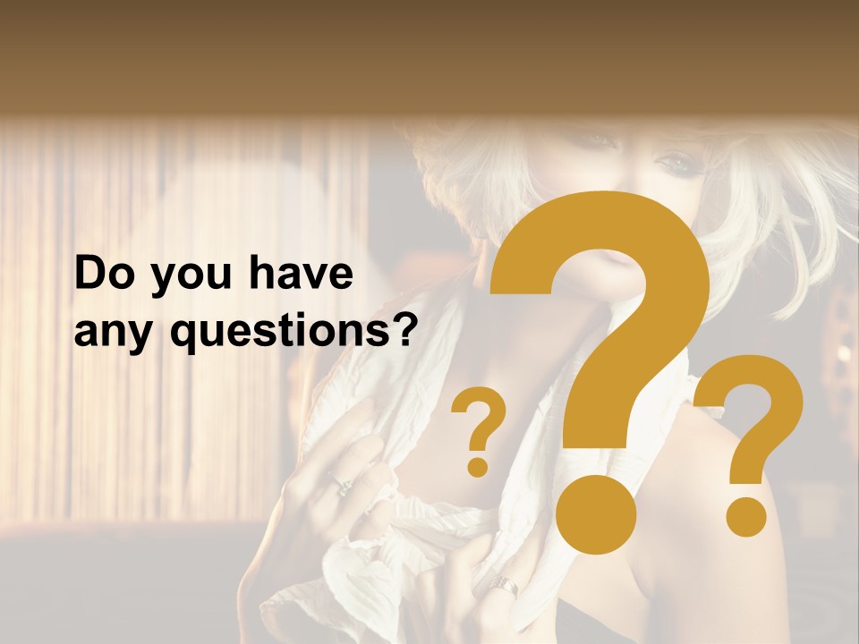 Portrait Model Sexy PowerPoint Template