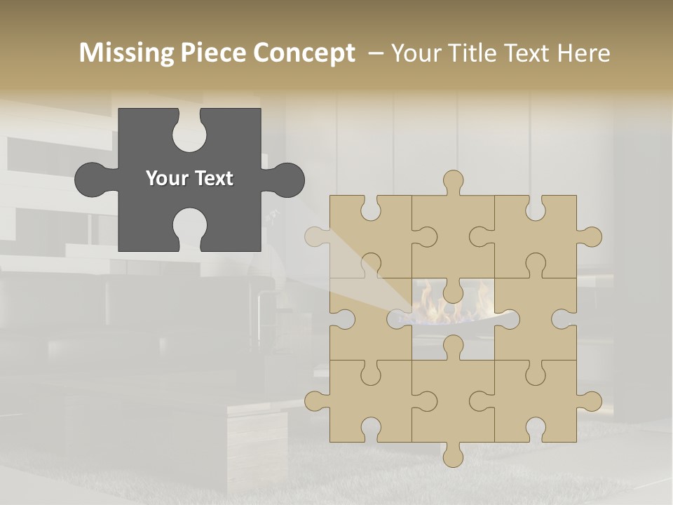 Room Apartment Twilight PowerPoint Template