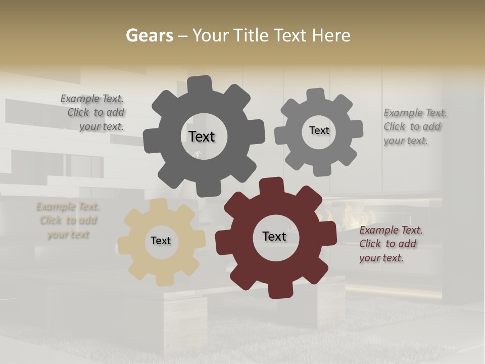 Room Apartment Twilight PowerPoint Template