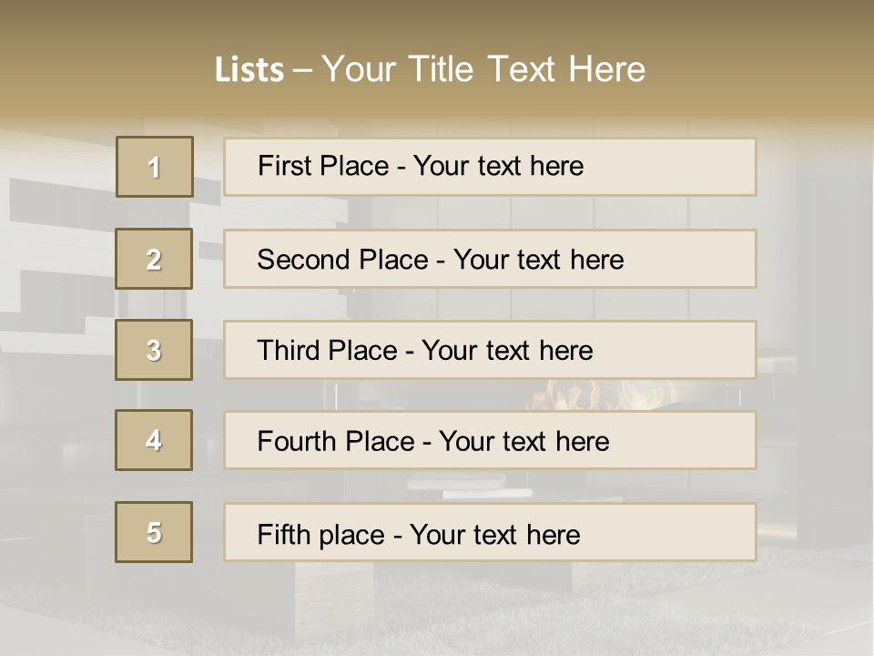 Room Apartment Twilight PowerPoint Template