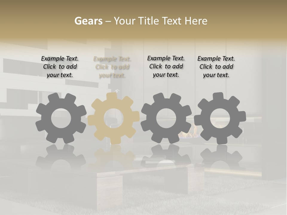 Room Apartment Twilight PowerPoint Template