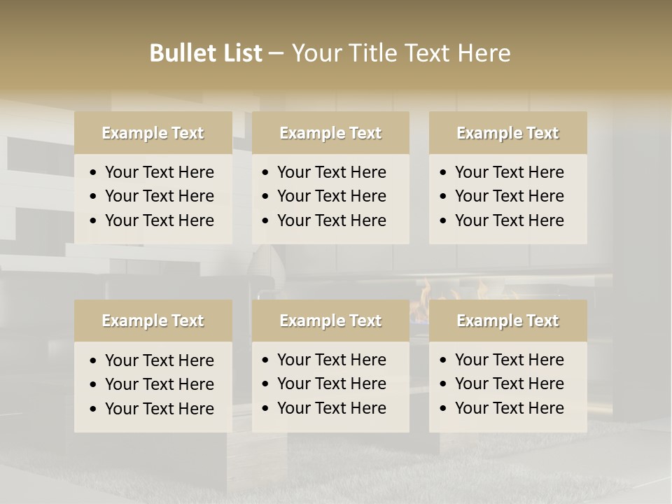 Room Apartment Twilight PowerPoint Template