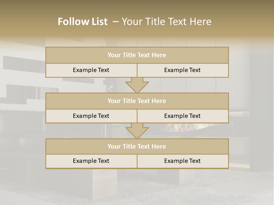 Room Apartment Twilight PowerPoint Template