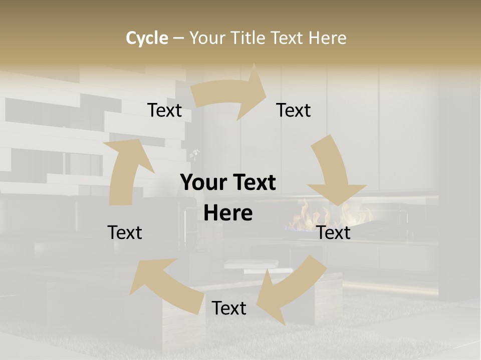 Room Apartment Twilight PowerPoint Template