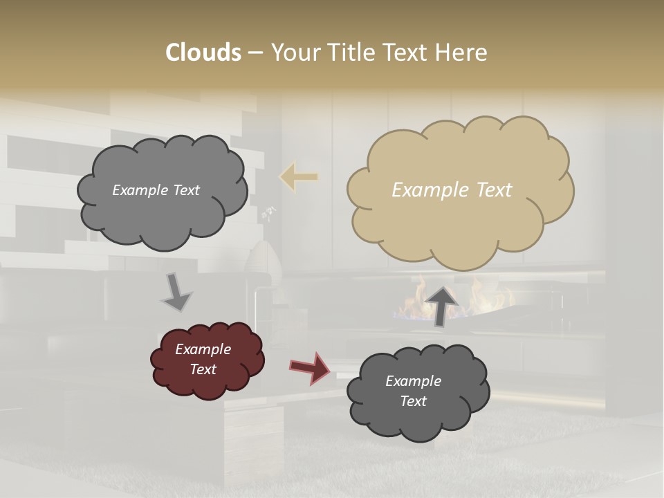 Room Apartment Twilight PowerPoint Template