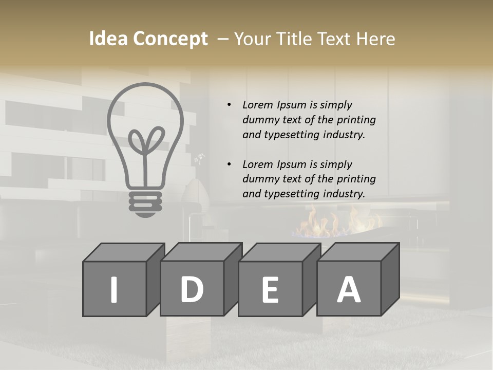 Room Apartment Twilight PowerPoint Template