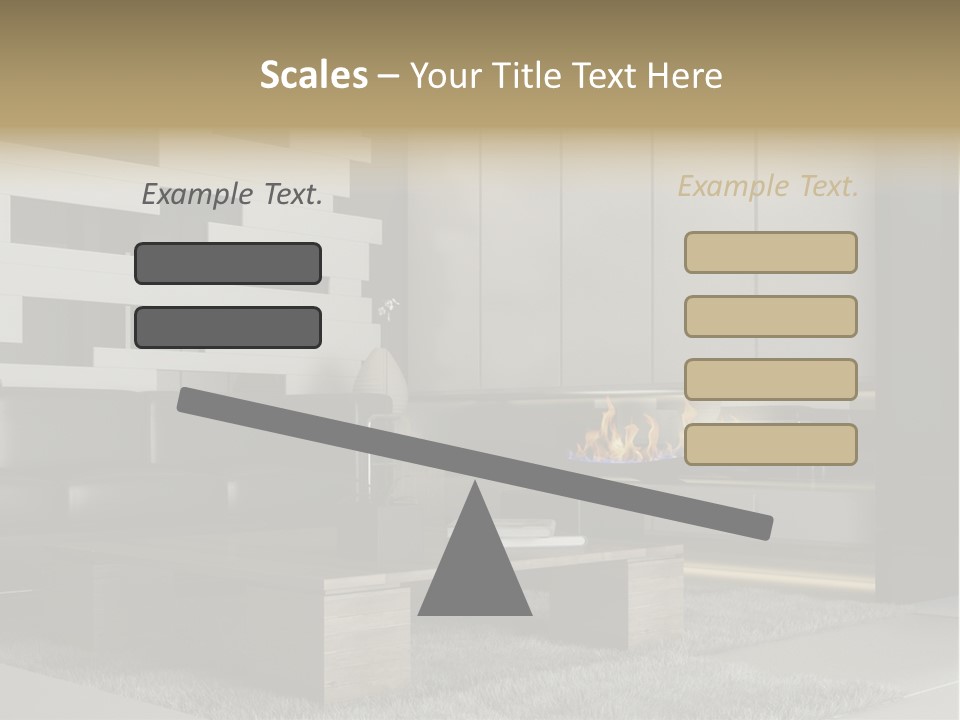Room Apartment Twilight PowerPoint Template
