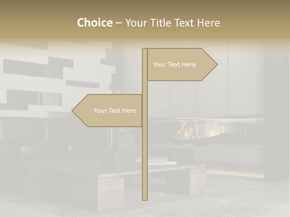 Room Apartment Twilight PowerPoint Template