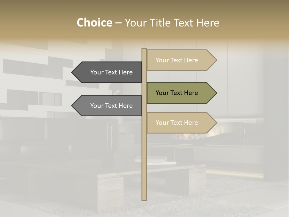 Room Apartment Twilight PowerPoint Template