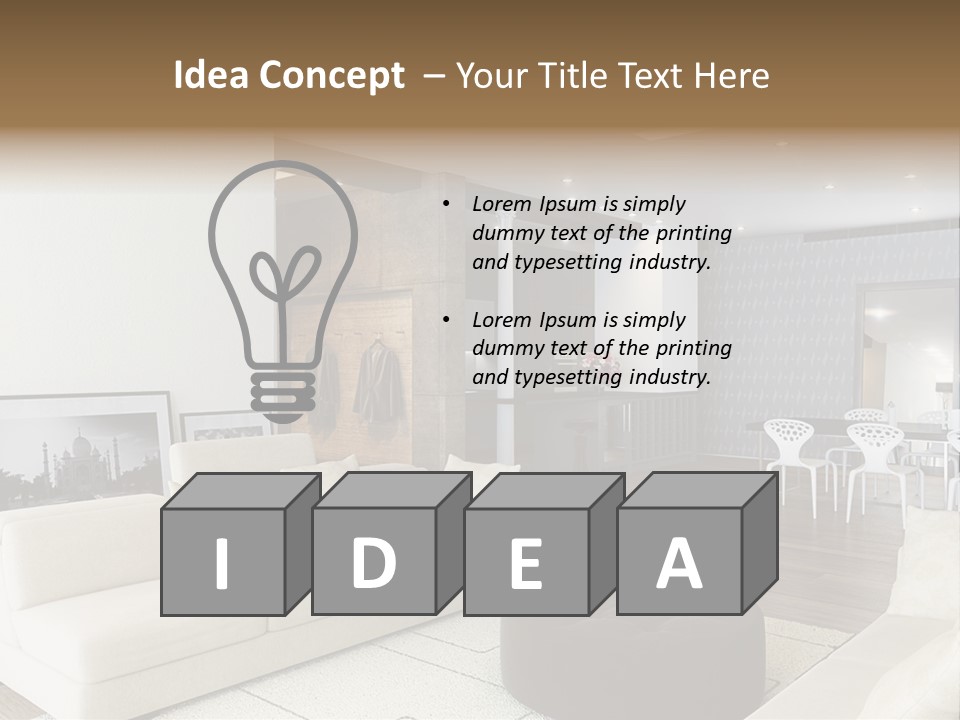 New Room Architecture PowerPoint Template
