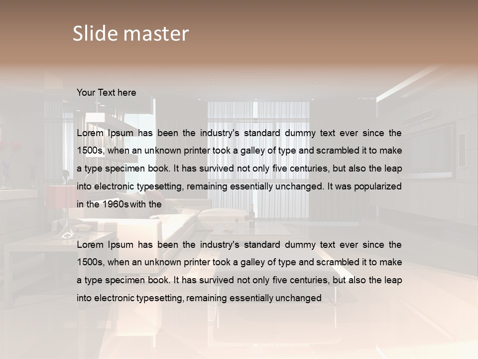 Empty Nobody Apartment PowerPoint Template