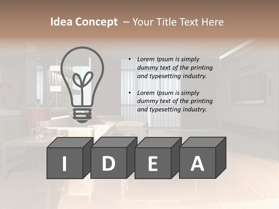 Empty Nobody Apartment PowerPoint Template