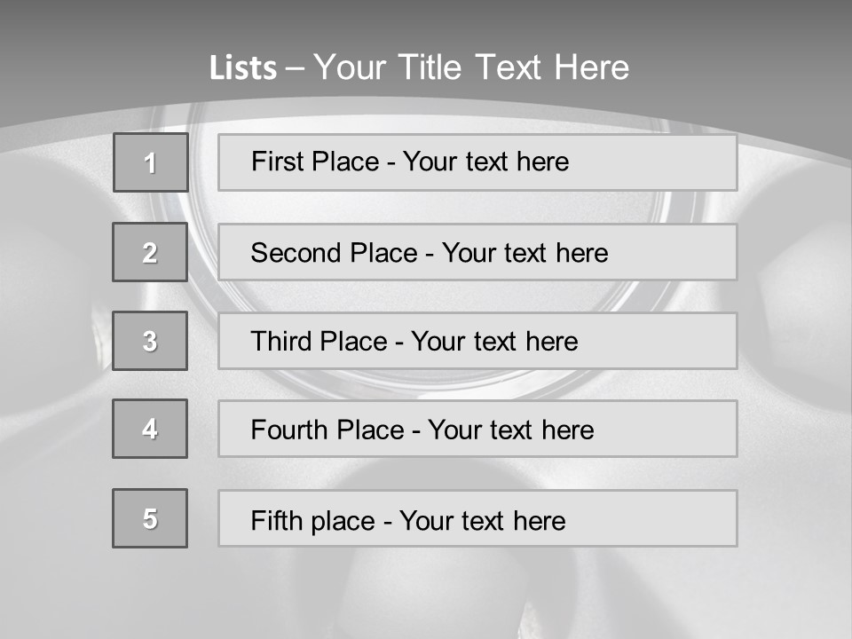 Bolt Parts Tyre PowerPoint Template