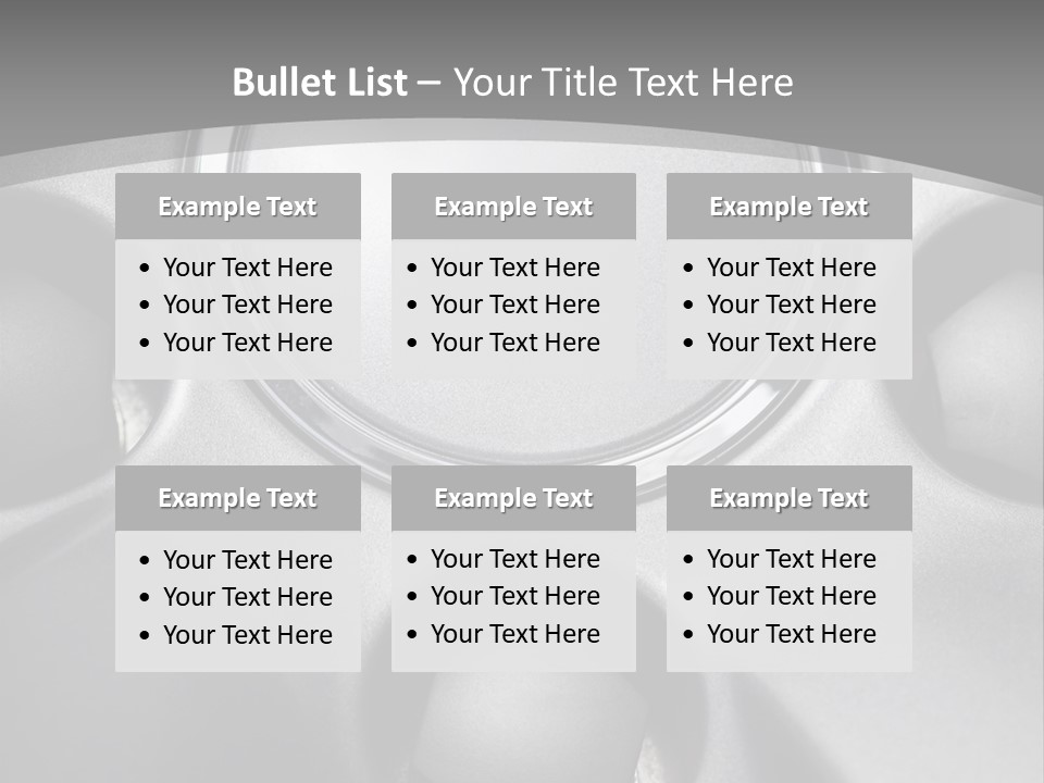 Bolt Parts Tyre PowerPoint Template