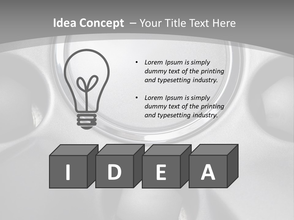 Bolt Parts Tyre PowerPoint Template